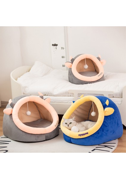 Mavi M - 6kg Için Yıkanabilir Kedi Yatağı Sıcak Evcil Hayvan Sepeti Yumuşak Ev Mağara Yavrusu Yastık Yuva Kedi Evi Çadır Küçük Köpek Mat Çanta Kediler Uyku Tulumu Mağara (Yurt Dışından) fiyatları