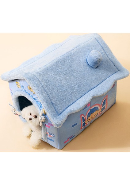 Bir 39X32X34 cm Köpek Evi Pet Kedi Yatak Kış Köpek Villa Uyku Kulübesi Çıkarılabilir Yuva Sıcak Kapalı Mağara Kanepe Evcil Hayvan Malzemeleri (Yurt Dışından)