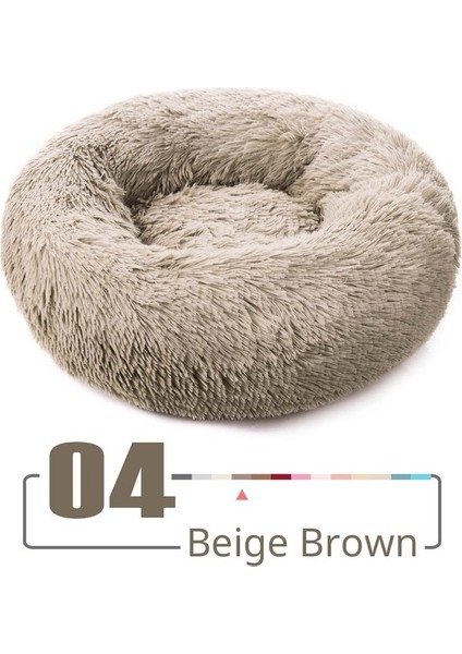 Bej Kahverengi XS-40CM Yuvarlak Kedi Yatağı Evi Uzun Peluş Pet Yatak Kediler Için Yastık Köpekler Için Mat Sıcak Evcil Hayvan Aksesuarları Ev Yıkanabilir Köpek Kanepe Yumuşak Uyku (Yurt Dışından)