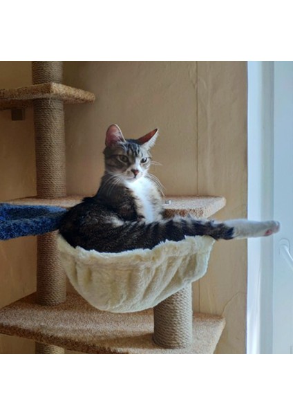 Açık Sarı Yalnızca Tek Beden [mpk Store] Kedi Yuvası, Kedi Yatağı, Kedi Ağacı Hamak, Basketbol Ağı Kedi Uyuması, 3 Renk Mevcuttur (Yurt Dışından)