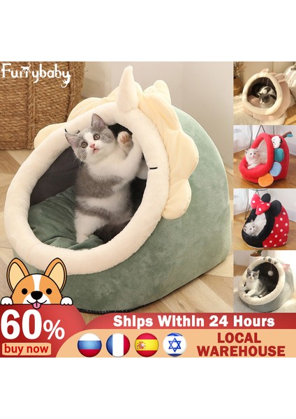 Sarı--Stil A L Sevimli Kış Kedi Mağara Yatağı Sıcak Pet Sepeti Yavru Köpek Kulübesi Kedi Evi Çadır Yumuşak Küçük Köpek Mat Yastık Kediler Için Yıkanabilir Yastık Yatakları (Yurt Dışından) fiyatları