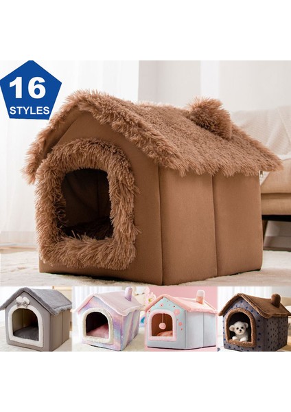 Stil 6 S Katlanabilir Kedi Evi Uyku Yatağı Sıcak Mağara Köpek Kulübesi Çıkarılabilir Yastık Mağara Yumuşak Yıkanabilir Kulübeler Kanepe Kediler Için Yavru Kedi Yavru Yuva (Yurt Dışından)