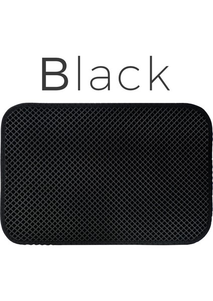 Siyah 40X50 cm Pet Kedi Kumu Mat Çift Katmanlı Su Geçirmez Çöp Kedi Yatak Pedleri Kediler Için Ev Temiz Süper Hafif Taşıması Kolay Pürüzsüz Yüzey (Yurt Dışından)