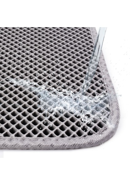 Siyah 40X50 cm Pet Kedi Kumu Mat Çift Katmanlı Su Geçirmez Çöp Kedi Yatak Pedleri Kediler Için Ev Temiz Süper Hafif Taşıması Kolay Pürüzsüz Yüzey (Yurt Dışından)