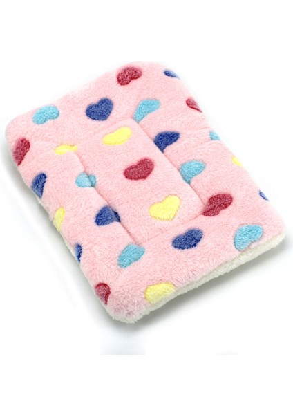 Pembe Kalp 30X40 cm Kalınlaşmış Pet Yumuşak Polar Yatak Paspasları Ped Kedi Battaniye Yavru Köpek Için Kanepe Yastığı Yatak Ev Sıcak Tutmak Uyku Kapak (Yurt Dışından)