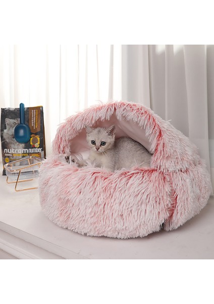 Beyaz Pembe S 2 In 1 Kış Uzun Peluş Pet Kedi Yatak Yuvarlak Kedi Yastık Kedi Evi Sıcak Kediler Sepet Uyku Çantası Kedi Yuva Kulübesi Yavru Kedi Küçük Köpek Için (Yurt Dışından) indirimleri