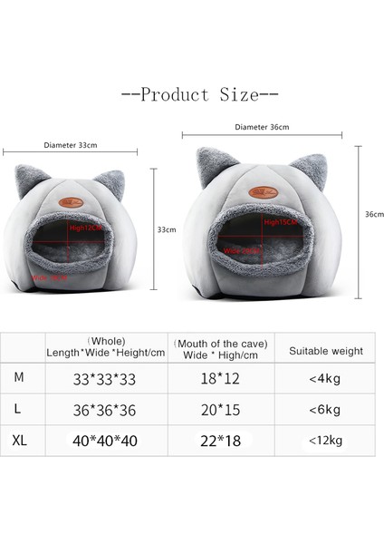 S 40X40X32CM 2021 Kışın Derin Uyku Konforu Kedi Yatağı Küçük Mat Sepeti Kedi Evi Ürünleri Evcil Hayvanlar Çadırı Rahat Mağara Kedi Yatakları Kapalı Köpek Için (Yurt Dışından) indirimleri