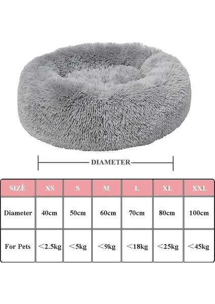 Bej Kahverengi 40CM Süper Kedi Yatağı Sıcak Uyuyan Kedi Yuvası Yumuşak Uzun Peluş En Iyi Pet Köpek Yatağı Süper Yumuşak Kedi Yatağı Köpek Kedi Ürün Aksesuarları Köpek Yatağı (Yurt Dışından)