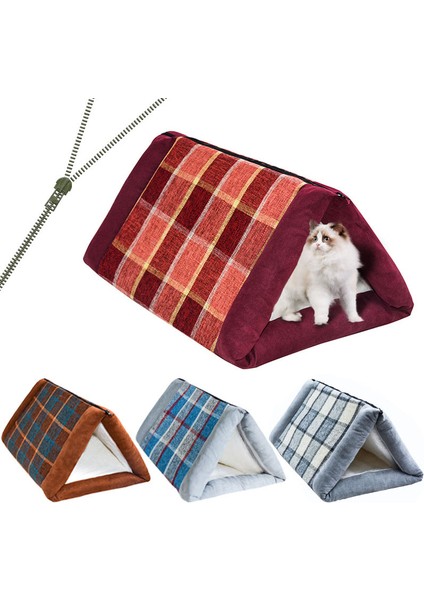 GWS003 S90X40X25CM Pet Uyku Tulumu Büyük ve Orta Boy Katlanır Üçgen Oyun Evi Tamamen Çıkarılabilir ve Yıkanabilir Kaymaz Evcil Hayvan Yuvası (Yurt Dışından) fiyatları