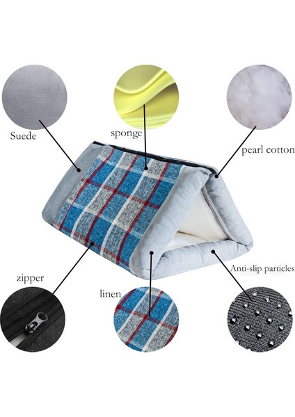 GWS003 S90X40X25CM Pet Uyku Tulumu Büyük ve Orta Boy Katlanır Üçgen Oyun Evi Tamamen Çıkarılabilir ve Yıkanabilir Kaymaz Evcil Hayvan Yuvası (Yurt Dışından) indirimleri