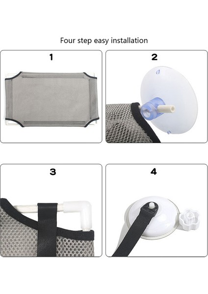 Gri-Çift 51X31CM Kedi Hamak Kedi Pencere Yatağı Yavru Güneşli Koltuk Asılı Montaj Yatakları Kedi Kanepe Köpek Uyku Kulübesi Vantuz Duvar Evcil Hayvan Asılı Yataklar (Yurt Dışından) modelleri
