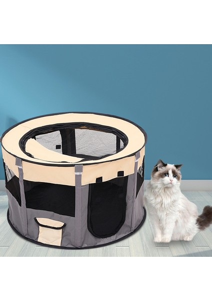Gri 70X70X40 cm Taşınabilir Katlanır Pet Çadır Köpek Evi Yüksek Kaliteli Dayanıklı Köpek Çit Kediler Için Büyük Açık Köpek Kafesi Evcil Hayvan Oyun Parkı Kedi Yatağı (Yurt Dışından)