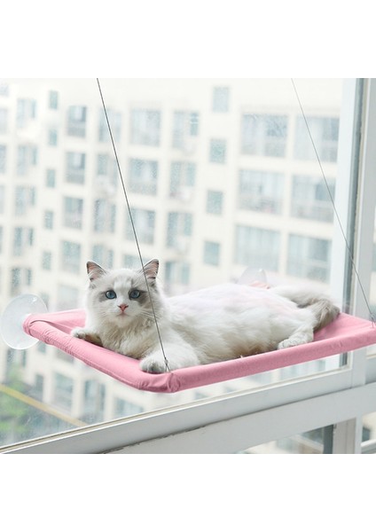 Pembe Pet Vantuz Asma Kedi Hamak Yavru Tırmanma Çerçeve Sonbahar Kış Pet Yatak Kedi Hamak Çıkarılabilir Yıkanabilir Kedi Yuvası (Yurt Dışından)
