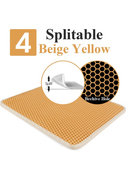 Bölünmüş Bejsarı 58X75CM Renkli Kedi Kumu Mat Çift Katmanlı Kedi Evi Kediler Için Evcil Hayvan Yatağı Mat Kaymaz Pedler Temiz Yıkanabilir Ev Evcil Hayvan Aksesuarları Su Geçirmez (Yurt Dışından)