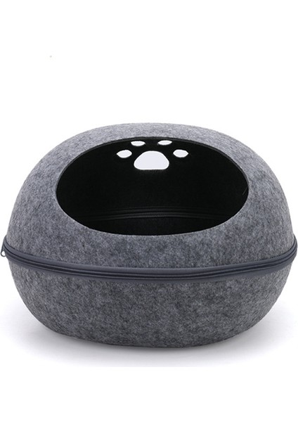 Mavi Kedi Yatak Yapay Keçe Ev Kediler Için Uyku Tulumu Yuva Yastık Yumurta Kabuğu Ayrılabilir Nefes Alabilir Yarı Kapalı Pet Mağarası (Yurt Dışından) fiyatları