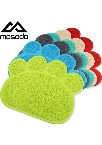 B1-Rose Kırmızı Mosodo Pet Kedi Kumu Mat Paw Baskı Besleme Kasesi Placemat Kedi Yatak Pedleri Kaymaz Su Geçirmez Çöp Trapper Paspaslar Kedi Aksesuarları (Yurt Dışından) modelleri