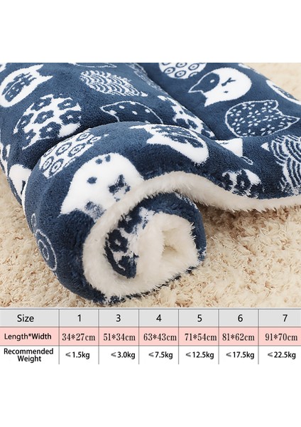 Donanma Xs 1 Kedi Yatak Mat Köpek Yatağı Pet Serme Mat Kış Sıcak Yumuşak Flanel Kuzu Yünü Battaniye Halı Küçük Büyük Köpek Kedi Çift Taraflı Kullanım Için (Yurt Dışından)