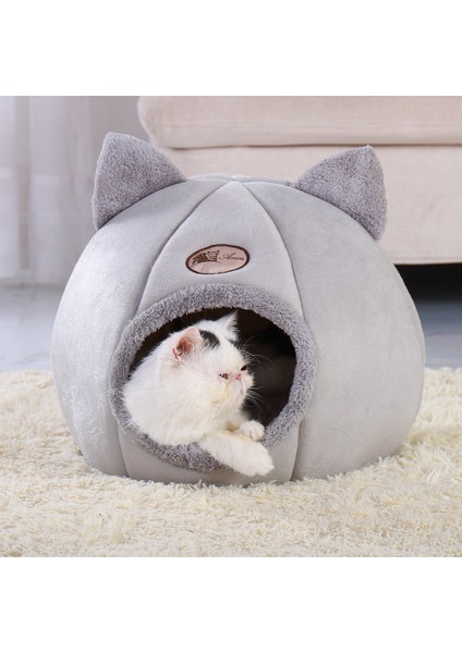 Gri M Yumuşak Pet Kedi Yatak Evi Sıcak Pet Yatak Mağara Çadırı Çıkarılabilir Yastık ile Kış Uyku Evcil Hayvan Pedi Yuva Kediler Ürünleri (Yurt Dışından)