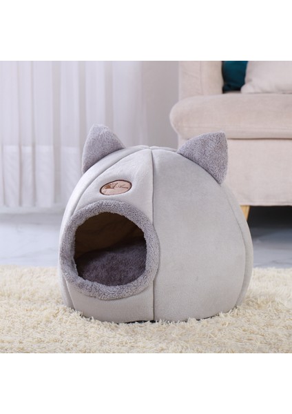 Gri M Yumuşak Pet Kedi Yatak Evi Sıcak Pet Yatak Mağara Çadırı Çıkarılabilir Yastık ile Kış Uyku Evcil Hayvan Pedi Yuva Kediler Ürünleri (Yurt Dışından)