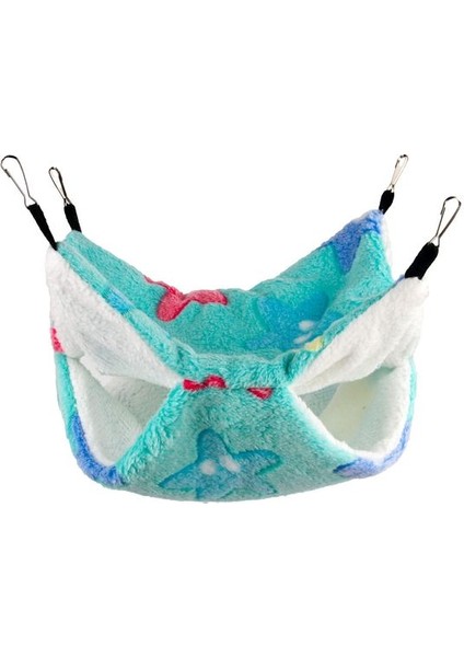 Yıldız Yeşili 20X20 cm Hamster Hamak Çift Katmanlı Kalınlaşmak Sıcak Uyku Tulumu Yuva Asılı Kafes Evi Sincap Gelincik Tavşan Pet Küçük Hayvan Yatağı (Yurt Dışından)