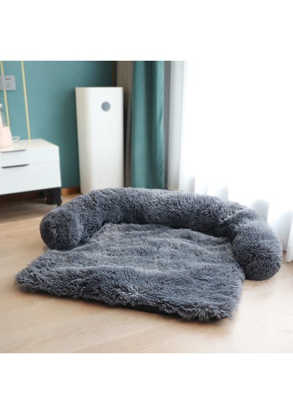 3028 Koyu Gri S 100X85X16 cm Kabarık Köpek Yatağı Pet Kanepe Mat Kedi Için Uzun Peluş Evcil Hayvan Yastığı Kış Köpekler Ev Mobilyaları Koruyucu Paspaslar Küçük Orta Büyük Köpek Için (Yurt Dışından)