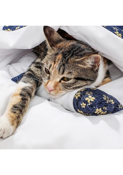 Kırmızı Çiçek L 4-10 kg Dört Mevsim Evrensel Japon Kedi Kumu Kedi Uyku Tulumu Çıkarılabilir ve Yıkanabilir Kedi Yorgan Kış Sıcak Pet Kum Kulübesi (Yurt Dışından) modelleri