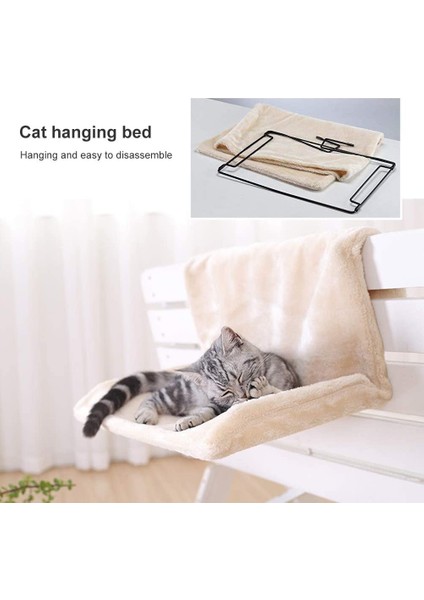 Bej L 46X30X25 cm Kedi Yatağı Asılı Pet Kedi Hamak Hava Pet Yatak Kedi Uykusu Kolay Yıkanabilir Yavru Kediler Pencere Koltuğu Ev Evcil Hayvan Aksesuarları (Yurt Dışından) fiyatları