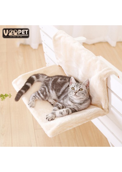 Bej L 46X30X25 cm Kedi Yatağı Asılı Pet Kedi Hamak Hava Pet Yatak Kedi Uykusu Kolay Yıkanabilir Yavru Kediler Pencere Koltuğu Ev Evcil Hayvan Aksesuarları (Yurt Dışından) modelleri
