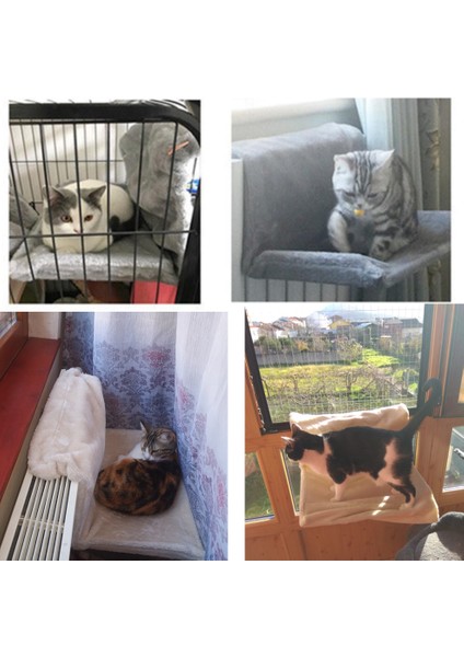 Bej L 46X30X25 cm Kedi Yatağı Asılı Pet Kedi Hamak Hava Pet Yatak Kedi Uykusu Kolay Yıkanabilir Yavru Kediler Pencere Koltuğu Ev Evcil Hayvan Aksesuarları (Yurt Dışından) indirimleri