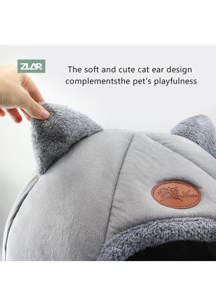 S 28X28X28CM Sıcak Konfor Kedi Yatağı Kediler Için Kış Yatağı Kedi Evi Köpek Yatağı Pet Küçük Mat Rahat Derin Mağara Kapalı Yuva Kedi Aksesuarları (Yurt Dışından) modelleri