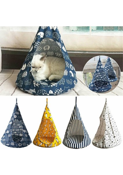1-Çıkarılabilir Kedi Evcil Hayvan Hamak Konik Asılı Ev Yatak Kafesi Yumuşak Yıkanabilir Evcil Hayvan Çadırı Yavru Yuva Evcil Hayvan Malzemeleri (Yurt Dışından)