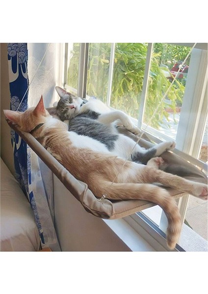 Siyah Pet Kedi Hamak Asılı Kedi Yatağı Rulman 20KG Rahat Kedi Güneşli Pencere Koltuk Montaj Yavru Tırmanma Çerçeve Evcil Hayvan Aksesuarları (Yurt Dışından) modelleri