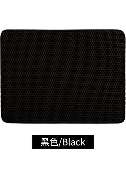 Siyah 45X60 cm Çift Katmanlı Kaymaz Kum Kedi Pedi Pet Kedi Kumu Mat Tuvalet Su Geçirmez Temiz Ped Kediler Evi Temiz Aksesuarları Kedi Aksesuarları (Yurt Dışından)