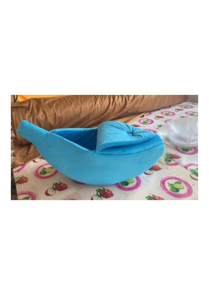 Mavi 90X30X20 cm Sevimli Muz Kedi Yatak Evi Sıcak Pet Köpek Muz Yastık Köpek Kulübesi Taşınabilir Pet Mat Yataklar Kediler Yavru Yumuşak Cama Gato Pet Malzemeleri (Yurt Dışından)