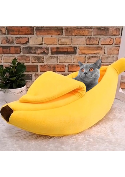 Mavi 90X30X20 cm Sevimli Muz Kedi Yatak Evi Sıcak Pet Köpek Muz Yastık Köpek Kulübesi Taşınabilir Pet Mat Yataklar Kediler Yavru Yumuşak Cama Gato Pet Malzemeleri (Yurt Dışından) fiyatları