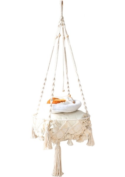 B El Dokuma Pet Kedi Hamak Goblen Yatak Makrome Halat Kedi Salıncak Kedi Levrek Duvar Asılı Sepet Serme Yatak Ev Dekor Bohemya (Yurt Dışından) fırsatları