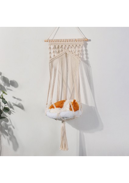 B El Dokuma Pet Kedi Hamak Goblen Yatak Makrome Halat Kedi Salıncak Kedi Levrek Duvar Asılı Sepet Serme Yatak Ev Dekor Bohemya (Yurt Dışından) indirimleri