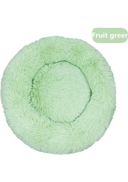 Meyve Yeşili 50CM Pet Köpek Yatağı Kabarık Yumuşak Peluş Donut Sarılma Yuvarlak Köpek Kulübesi Ultra Yumuşak Yıkanabilir Köpek Kedi Yastık Yatak Kış Sıcak Kanepe Sıcak Satış (Yurt Dışından)