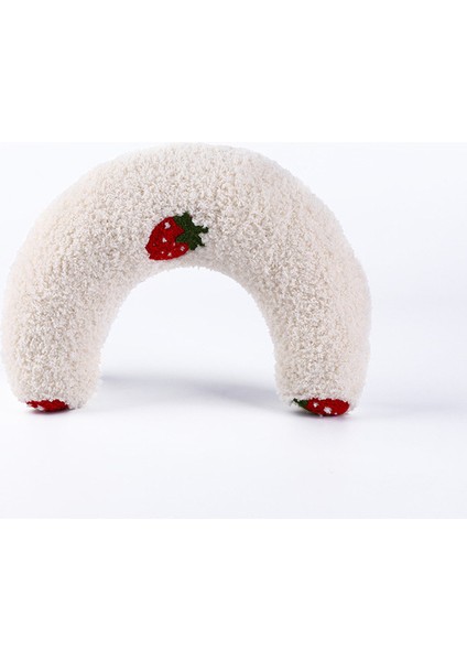 Beyaz 24X20X7CM Trendy Kişiselleştirilmiş Kedi Köpek Uyku Pet Özel Moda U-Şekilli Yastık Boyun Koruyucu Derin Uyku Yavru Kedi Kafalık Almohada Gato (Yurt Dışından)