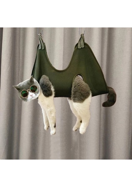 Armygreen L (7.5-12.5kg) Kedi Bakım Tırnak Kesme, Çizilmez Isırık Sabit Çanta Güzellik Hamak Asılı Banyo Kırpma Kısıtlama Çantası Pet Pet Malzemeleri (Yurt Dışından) fiyatları