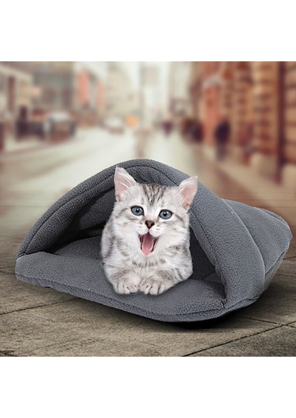 Sarı S - 45X35CM Benepaw Kaliteli Sıcak Ev Kedisi 10 Renk Sıcak Satış Rahat Yumuşak Kedi Uyku Tulumu Yavru Kedi Taşınabilir Kış Sonbahar Pet Yatak Kedi Xs/s/m/l (Yurt Dışından)