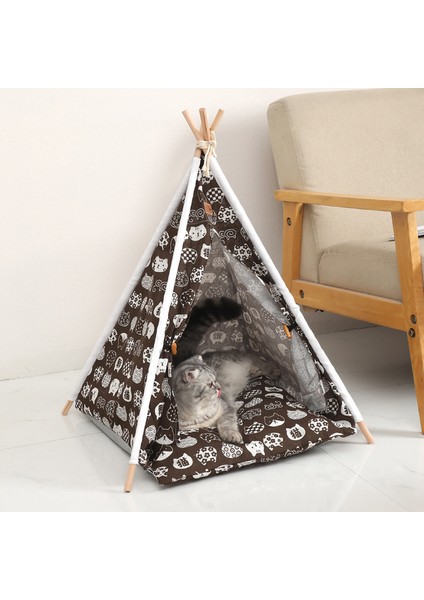 Style-8 48X48X46X32CM Taşınabilir Kedi Yatağı Sevimli Kedi Evi Sakinleştirici Teepee Kalın Yastık Gatto Malzemeleri Için Mevcut Yavru Köpek Evi Lüks Pet Çadır Ev (Yurt Dışından)