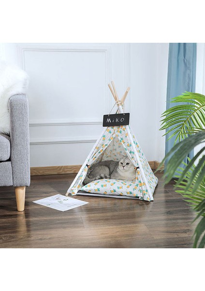 Style-8 48X48X46X32CM Taşınabilir Kedi Yatağı Sevimli Kedi Evi Sakinleştirici Teepee Kalın Yastık Gatto Malzemeleri Için Mevcut Yavru Köpek Evi Lüks Pet Çadır Ev (Yurt Dışından)