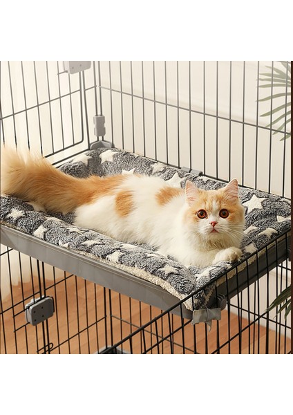 Kayışlı Mat L 75X50CM Yumuşak Flanel Kalınlaşmış Pet Yatak Mat Kayışlı Yumuşak Polar Kedi Kafesi Yatak Pedi Kedi Hamak Köpek Battaniye Yatak Mat Yavru Kedi Için Yastık (Yurt Dışından) modelleri