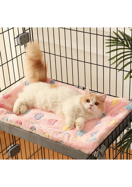 Kayışlı Mat L 75X50CM Yumuşak Flanel Kalınlaşmış Pet Yatak Mat Kayışlı Yumuşak Polar Kedi Kafesi Yatak Pedi Kedi Hamak Köpek Battaniye Yatak Mat Yavru Kedi Için Yastık (Yurt Dışından) fırsatları
