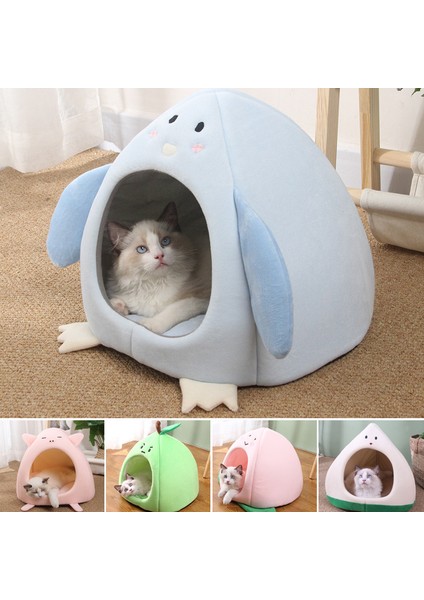 Sulu Şeftali M (38X38CM) Sıcak Konfor Kedi Yatağı Evcil Hayvan Sepeti Şezlong Yavru Kedi Evi Mat Küçük Köpekler Mağara Çadırı Sevimli Yumuşak Yastık Yıkanabilir Kedi Evi Yatakları (Yurt Dışından)
