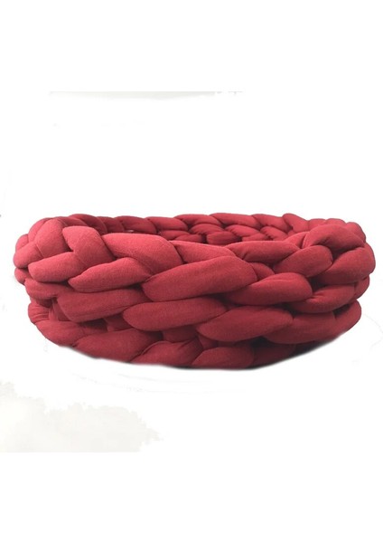 Pembe 45 cm Pati Şeridi 3 Boyutu El Yapımı Örgü Kedi Yatağı Kış Sıcak Küçük Köpek Yatakları Yumuşak Kedi Mağara Yatakları Yıkanabilir Kediler Için Pet Yatakları 35/40/45 cm (Yurt Dışından) indirimleri