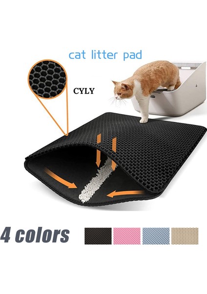 Pembe 40X50CM 40X50CM Çift Katmanlı Kaymaz Kum Kedi Pedi Pet Kedi Kumu Mat Tuvalet Eva Kediler Için Su Geçirmez Temiz Ped Ev Temiz Aksesuarları (Yurt Dışından) fiyatları