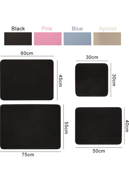 Pembe 40X50CM 40X50CM Çift Katmanlı Kaymaz Kum Kedi Pedi Pet Kedi Kumu Mat Tuvalet Eva Kediler Için Su Geçirmez Temiz Ped Ev Temiz Aksesuarları (Yurt Dışından) modelleri