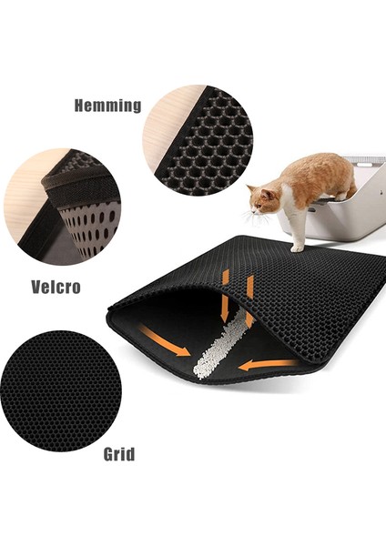 Pembe 40X50CM 40X50CM Çift Katmanlı Kaymaz Kum Kedi Pedi Pet Kedi Kumu Mat Tuvalet Eva Kediler Için Su Geçirmez Temiz Ped Ev Temiz Aksesuarları (Yurt Dışından) fırsatları
